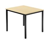 Besprechungstisch DQ08 80x80cm Ahorn 4-Fuß Gestellfarbe: Schwarz