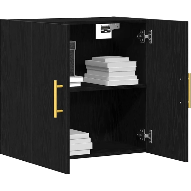 vidaXL Wandmontierter Schrank Schwarz Eichen-Optik 60 x 31 x 70 cm 862943 – Bild 2