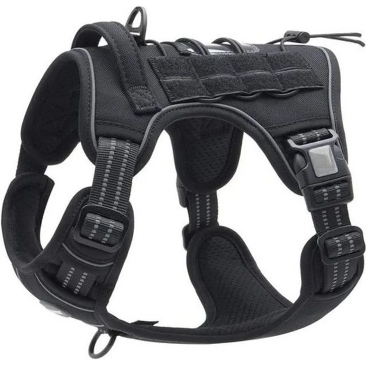 Blusmart Hunde-Geschirr Taktisches Hundegeschirr, Nylon, Verstellbares Hundegeschirr – Bild 4