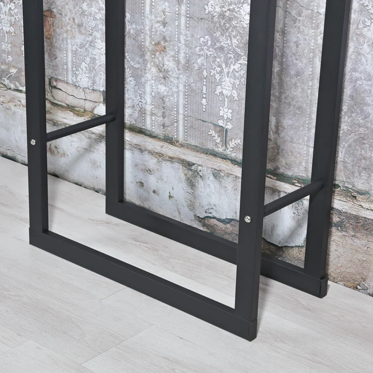 Kaminholzständer Brennholzregal Kaminholzablage Holzregal Metall 100x60 cm – Bild 5