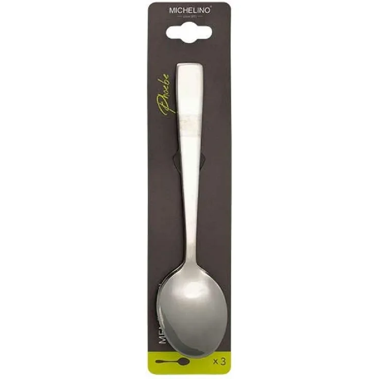 MICHELINO Besteck nach Wahl 3 teilig Serie Phoebe Edelstahl Mehrzweck Einsatz für Zuhause Menülöffel