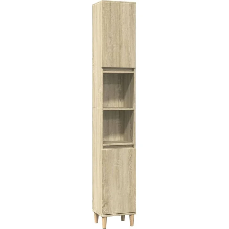 vidaXL 3-tlg. Badmöbel-Set Sonoma-Eiche Holzwerkstoff 3307671 – Bild 4
