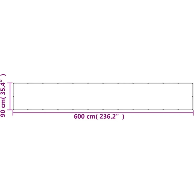 vidaXL Balkon-Sichtschutz Sandfarben 90x600 cm 100% Polyester-Oxford 4000031 – Bild 4