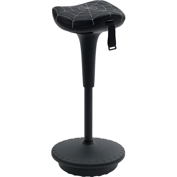 Bürohocker mit Schwenkfunktion, ergonomischer Hocker, höhenverstellbar 65,5-83,5 cm 120° schwarz schwarz--Schwarz--83.5x34x34cm--YOUDENOVA