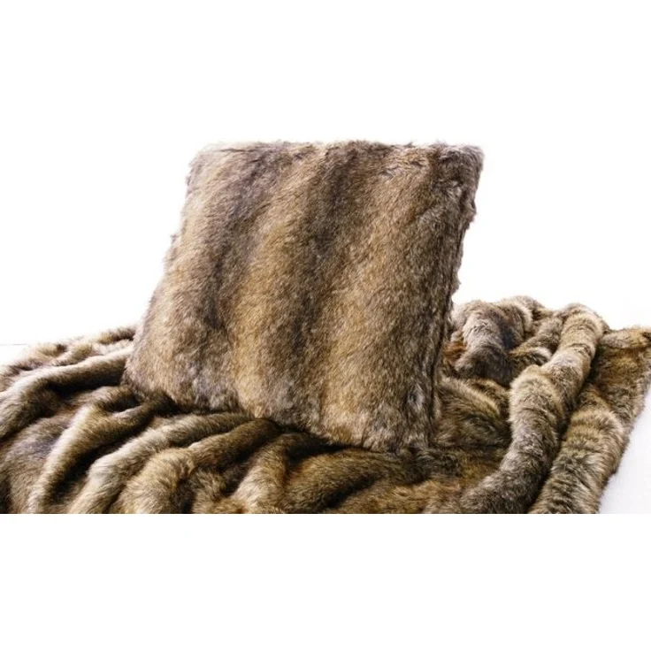 Wohnen und Accessoires GmbH & Co. KG Fellkissen Fellkissen (Kunstfell) "Otter braun" in 45x45cm, Felloptik – Bild 2