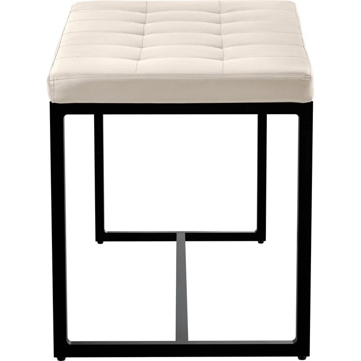 CLP Sitzbank Barci mit Polsterung und schwarzem Eisengestell,creme Kunstleder – Bild 6