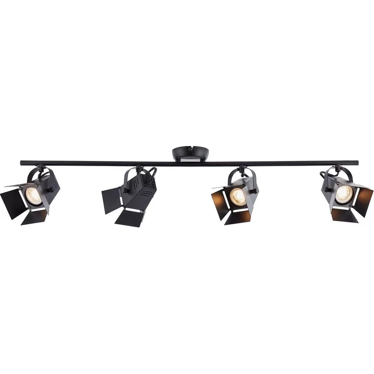 Brilliant Leuchten No. G08931-76 LED Spotrohr Movie GU10 4-flammig schwarz matt