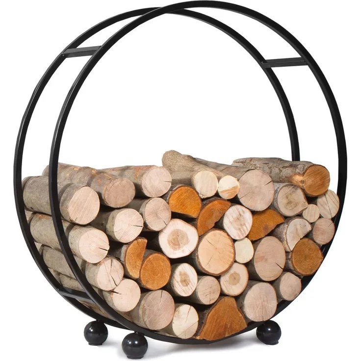 Cook King Stahl Kaminholzregal „DAISY“ 100cm Schwarz