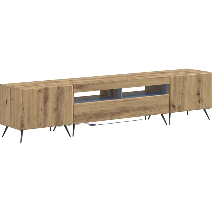 vidaXL LED-TV-Schrank BREDA 3 stk. Artisan-Eiche Holzwerkstoff 3416932 – Bild 2