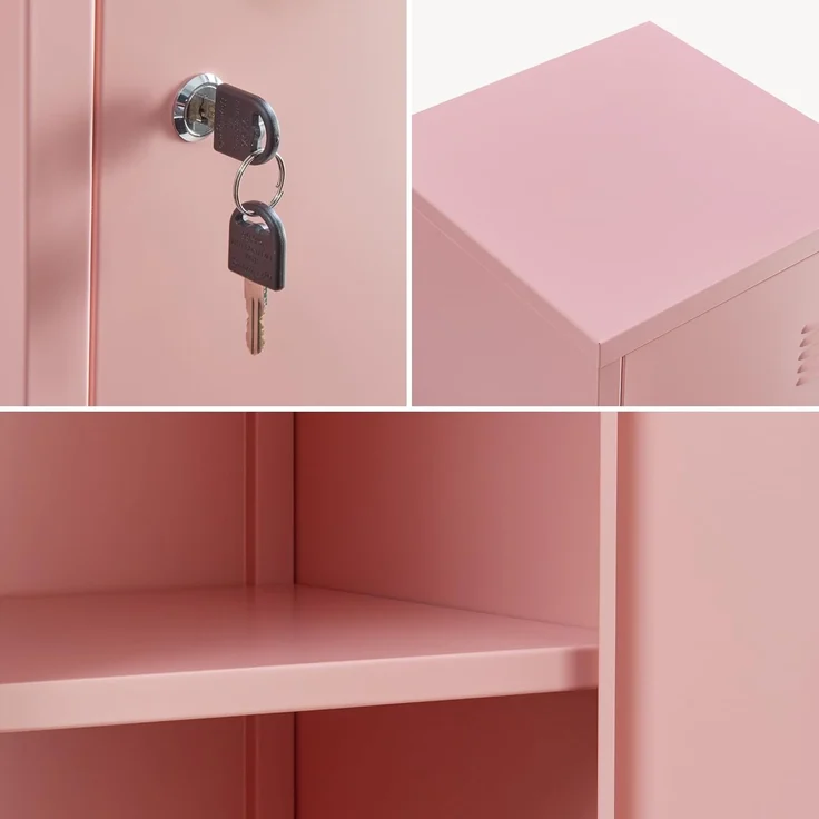 Einzelspind Kurikka 137x38x38 cm Rosa [en. casa] – Bild 9