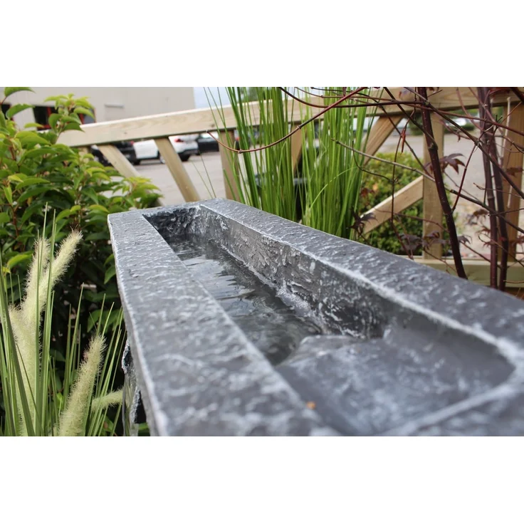 Arnusa Gartenbrunnen Grada Springbrunnen, (Komplett-Set), mit LED Beleuchtung und Pflanzbecken – Bild 9