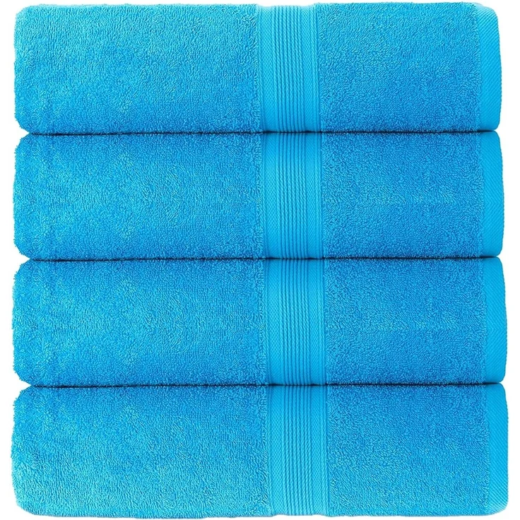 leevitex® Handtuch Frottee 4er Set, 50 x 100 cm, hochwertig verarbeitet & fusselfrei – Bild 3