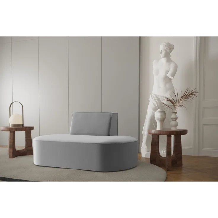 Sessel Designersessel MILOT in Stoff Opera Velvet Grau