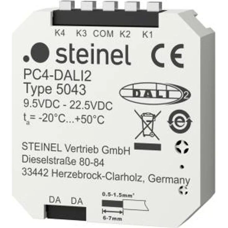 STEINEL PC4-DALI-2 Weiß Tasten -20 - 50 °C IP20 43 mm 15 mm