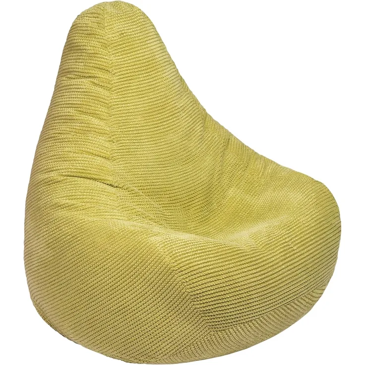 Loft 25 Sitzsack mit Hoher Rückenlehne für Erwachsene | Cordstoff, Innenfutter | Ergonomisches Design für Körperunterstützung (Kalk, Sitzsack)