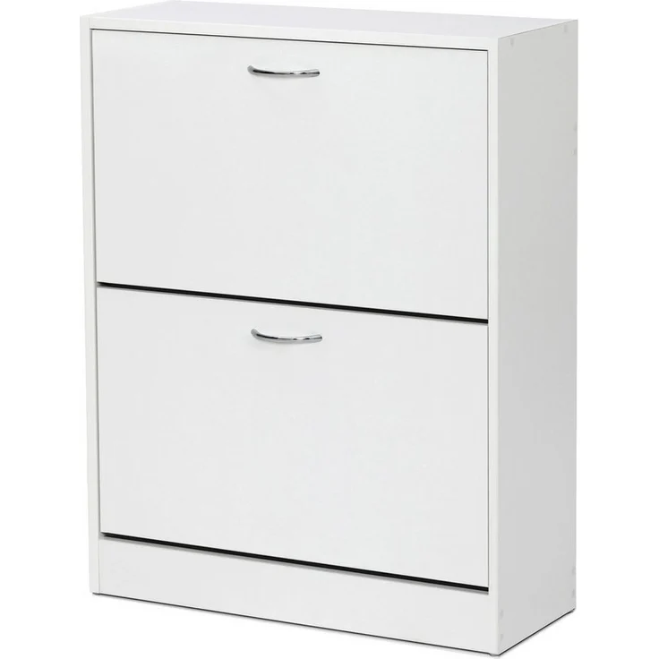 Mondeer Schuhschrank Schuhkommode mit 2 Schublade, Verstellbar mit Stauraum, praktisch, Weiß – Bild 5