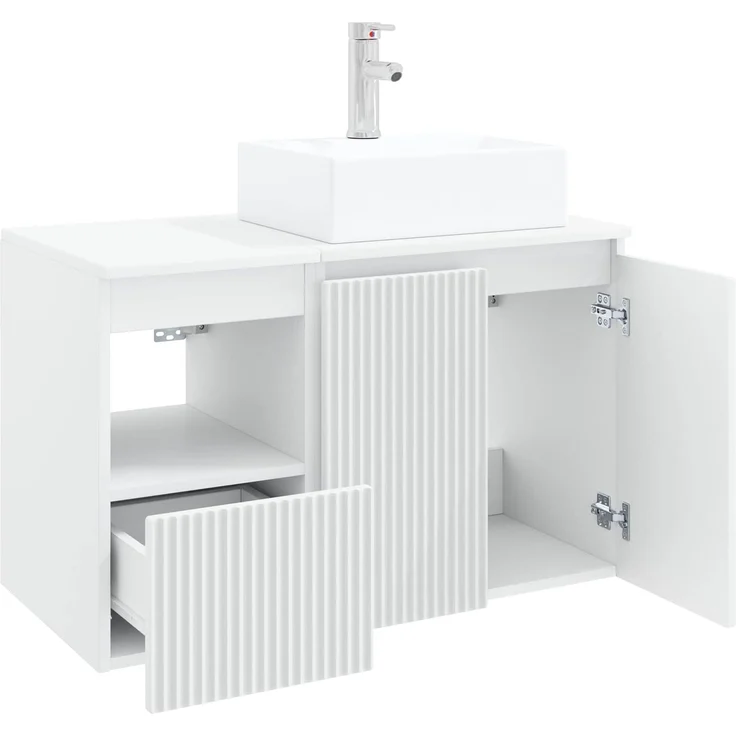 vidaXL Badezimmerschrank-Set 2 stk. Weiß 79,5 x 41 x 79,5 cm 3404054 – Bild 4