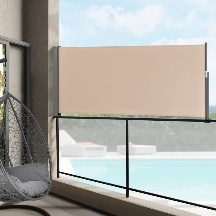 Seitenmarkise Mulhacén 100x300 cm Sandfarben Sichtschutz pro. tec – Bild 2