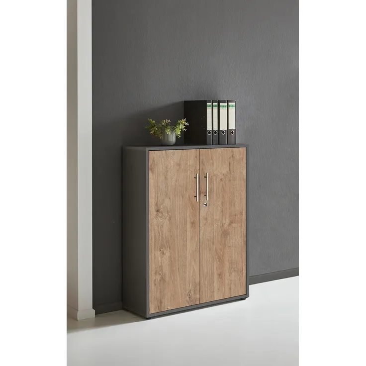 BMG Möbel Aktenschrank Office Edition (ideal für Aktenordner) 3 OH, abschließbar, Hochglanz lackiert oder matt