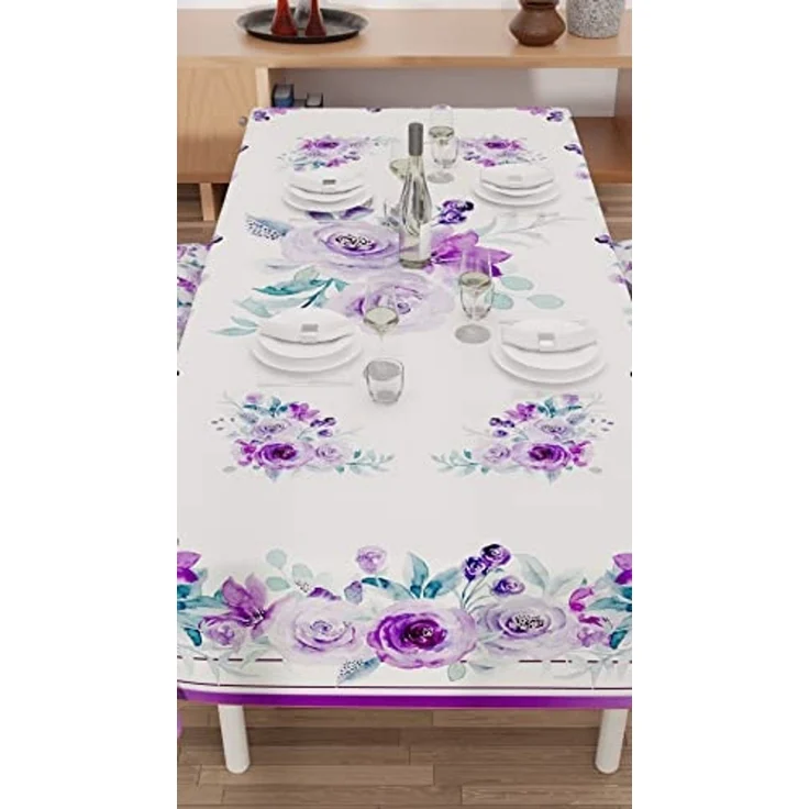PETTI Artigiani Italiani - Tischdecke, schmutzabweisend, rechteckig, für Küchentisch, Blumenmuster, 02 x 12 Sitzer (140 x 240 cm), 100% Made in Italy – Bild 5
