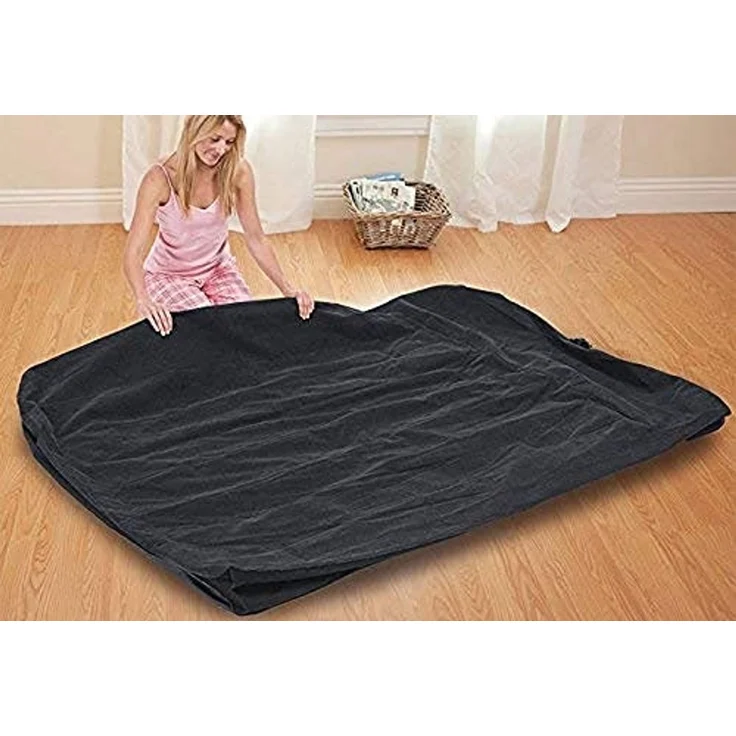 Intex Luftbett 66768 Luftbett "PillowRest Classic" blau 137x191x23cm, wasserfeste, beflockte Oberseite – Bild 2