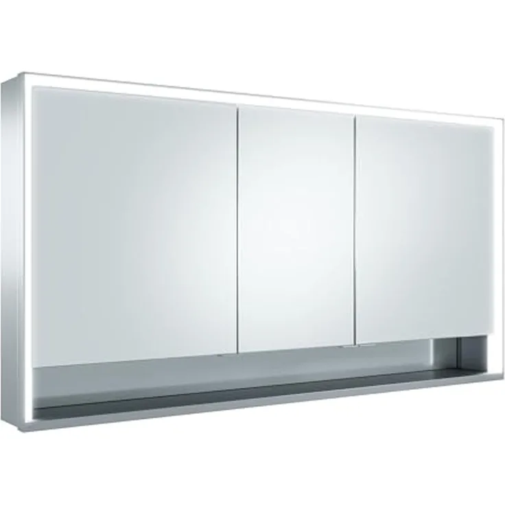 Keuco Royal Lumos Spiegelschrank 14306, 3 Drehtüren, Wandvorbau, 1400mm - 14306171301