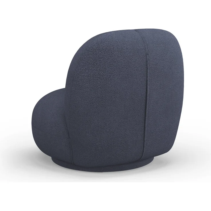 Micadoni Drehbarer Sessel Chuck Boucle Dunkelblau – Bild 3