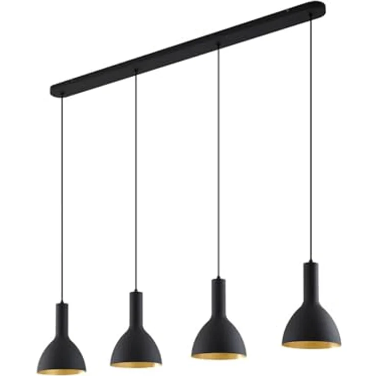 Arcchio Pendelleuchte Cosmina, 4-flammige Hängelampe in Schwarz aus Metall, E27 Deckenlampe für Esstisch und Küche – Bild 1