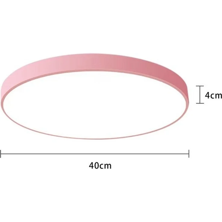 JDONG LED Deckenleuchte 36W Rund Flach Rosa/Grau/Blau Deckenlampe Durchmesser 40cm, 3000LM Kinderzimmerlamp, 3000K Warmweiß Modern Schlicht Lampe Dünn, für Schlafzimmer Flur Küche Wohnzimmer Balkon Keller – Bild 4