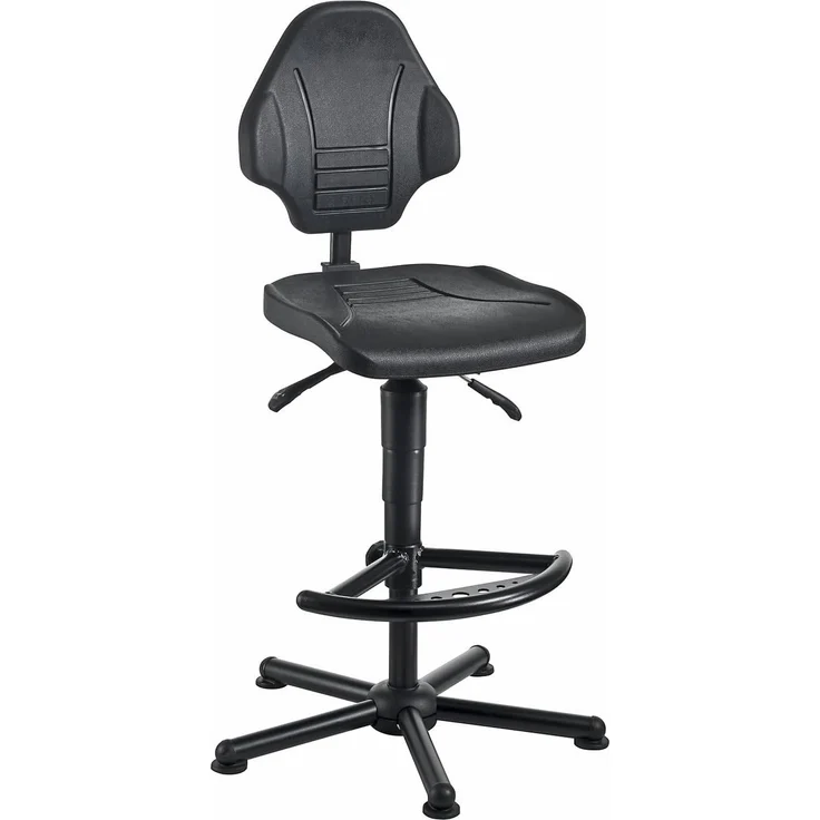 meychair Drehstuhl 1074 W13-25-H-PU-FS8 XXL 250kg schwarz – Bild 1
