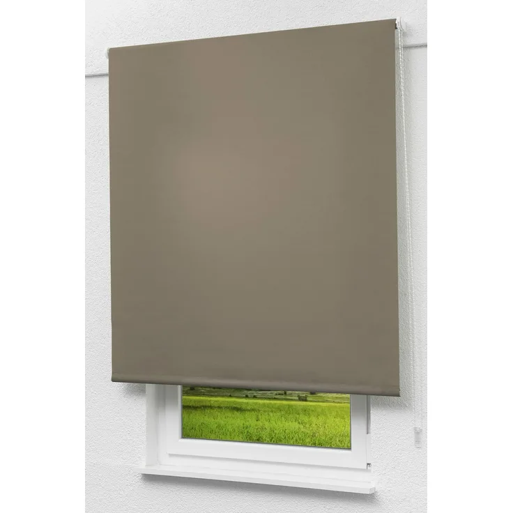 Lysel Outlet - Basisrollo Tageslicht Moccabraun (B x H) 92cm x 175cm