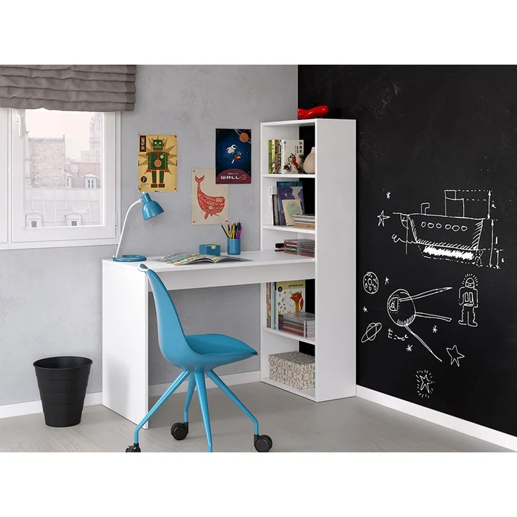Regal-Schreibtisch >Duplo< in Artik-Weiß - 120x144x53 (BxHxT) – Bild 7