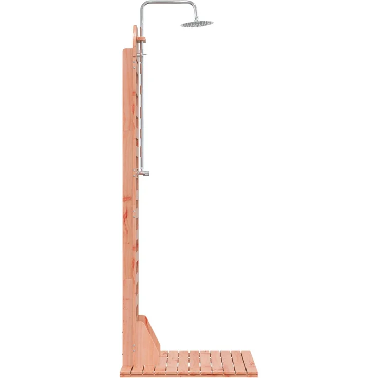vidaXL Gartendusche 223 cm Massives Douglasholz und Edelstahl Natur 886330 – Bild 5