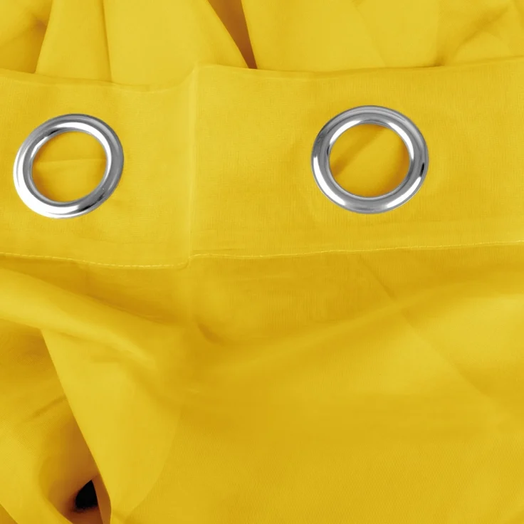 Bestlivings Transparente Gelbe Gardine mit Ösen 2er Pack (B140 x L145), viele Varianten erhältlich – Bild 3