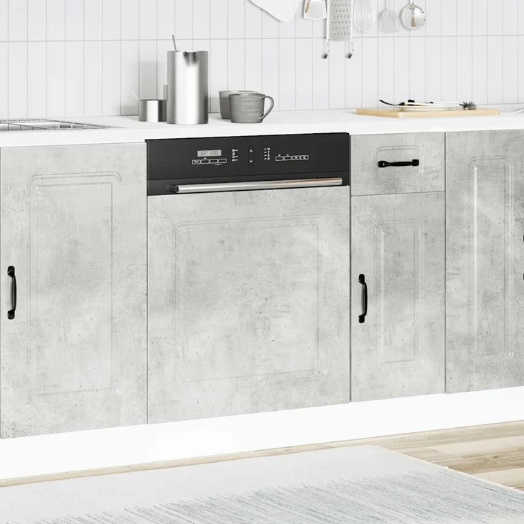 vidaXL Geschirrspülerblende Kalmar Betongrau 60x1,5x57cm Holzwerkstoff 853661 – Bild 3