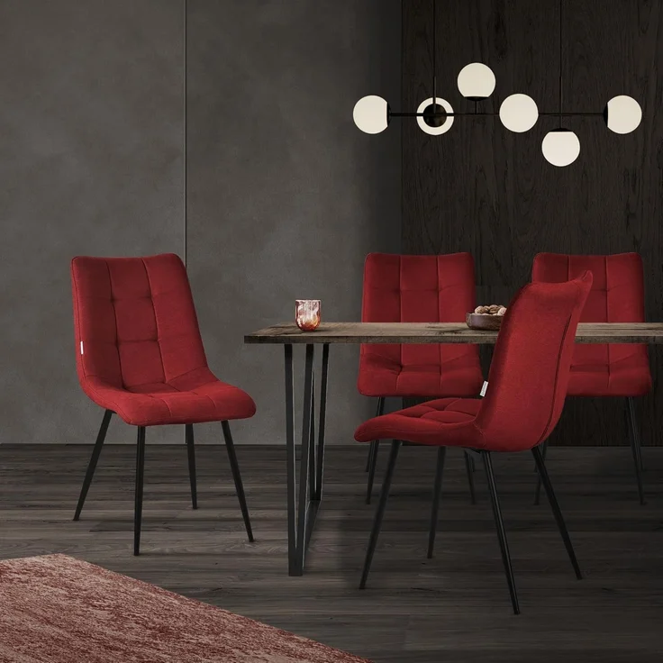 ML-DESIGN Stuhl Esszimmerstühle mit Rückenlehne moderne Design Lounge Küchenstühle (4 St), Polsterstuhl Esstischstühle 4er Set Küchenstuhl Polyester bis 120kg – Bild 7