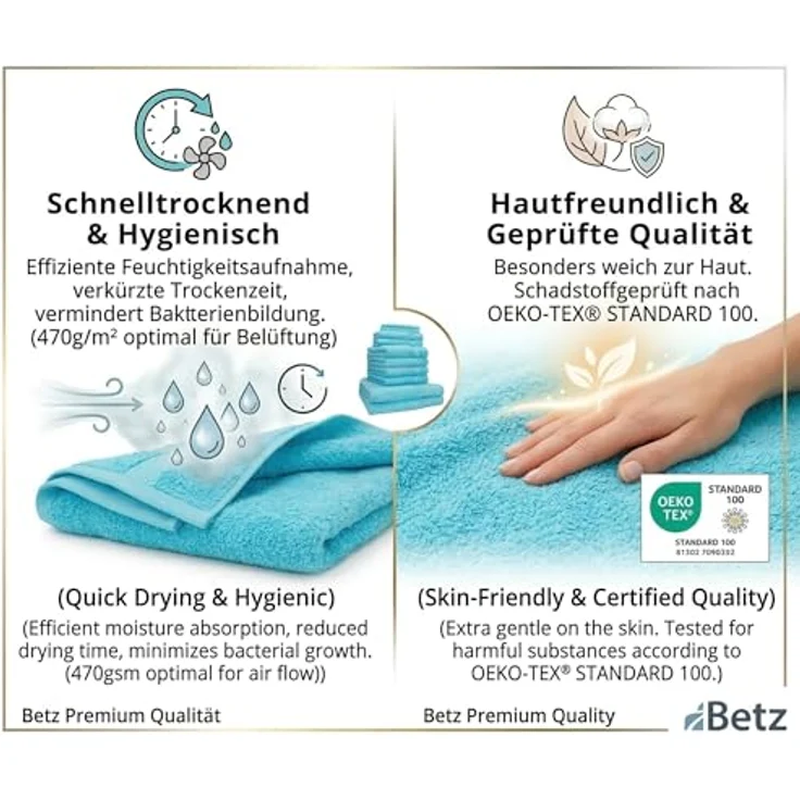 Betz Handtuch Set 10-tlg. Handtuch-Set PREMIUM, 100% Baumwolle (10-St), 100% Baumwolle – Bild 8