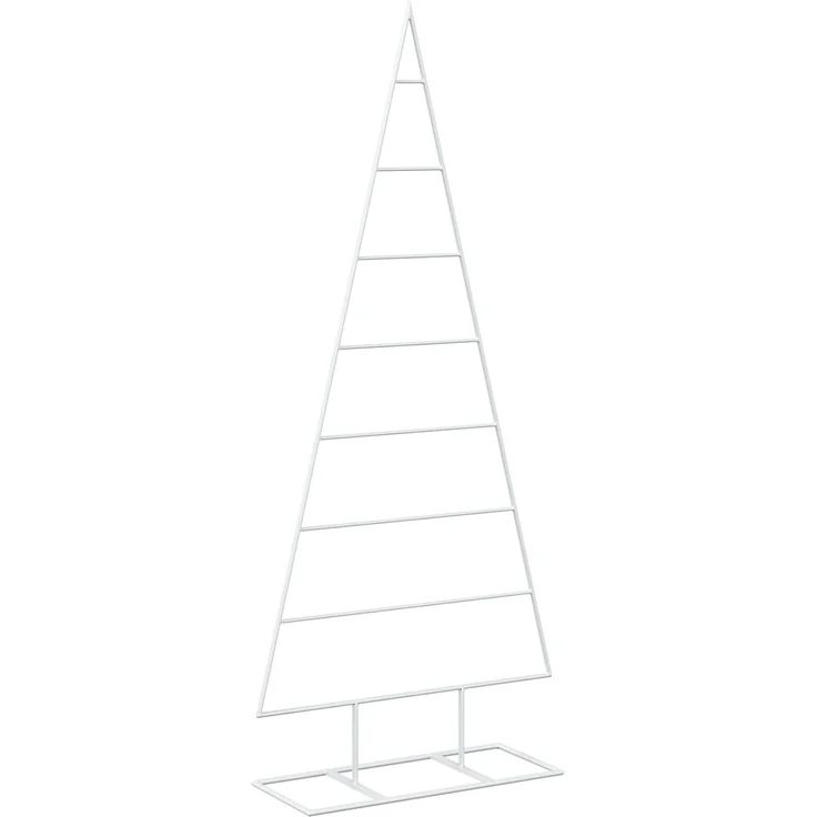 vidaXL Metall Weihnachtsbaum KUOPIO 125 cm Stahl Weiß 42053830 – Bild 2
