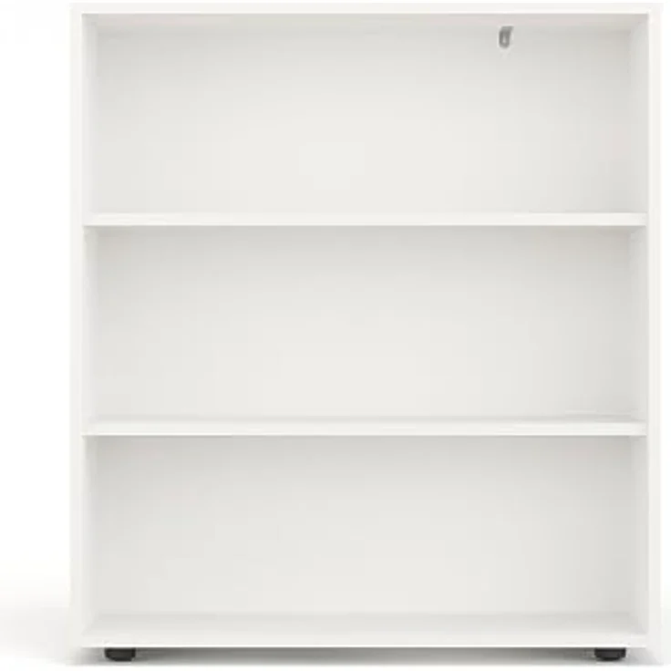 KOMTO Bücherregal Lumo 80 cm breit Regal mit 3, 4, 6 Ebenen und Höhenverstellbare Regale, Aufbewahrungsregal Bookshelf Weiß – Bild 10