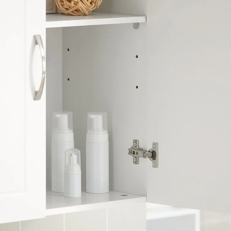 SoBuy FRG231-W Hängeschrank, MDF, Lackiert, Weiß, 60 x 60 x 30 cm – Bild 6