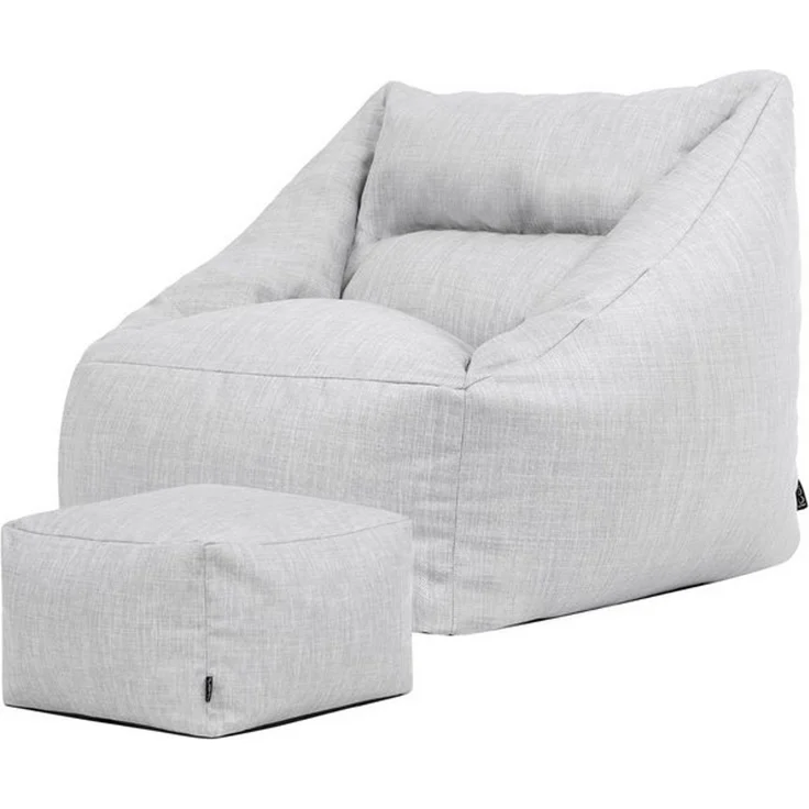icon Sitzsack Sessel Outdoor mit Hocker „Natalia" (Spar-Set, 1 x Sitzsack-Sessel, 1 x Fußhocker), Sitzsack XXL, Made in Germany, für Erwachsene & Kinder, mit Füllung – Bild 4