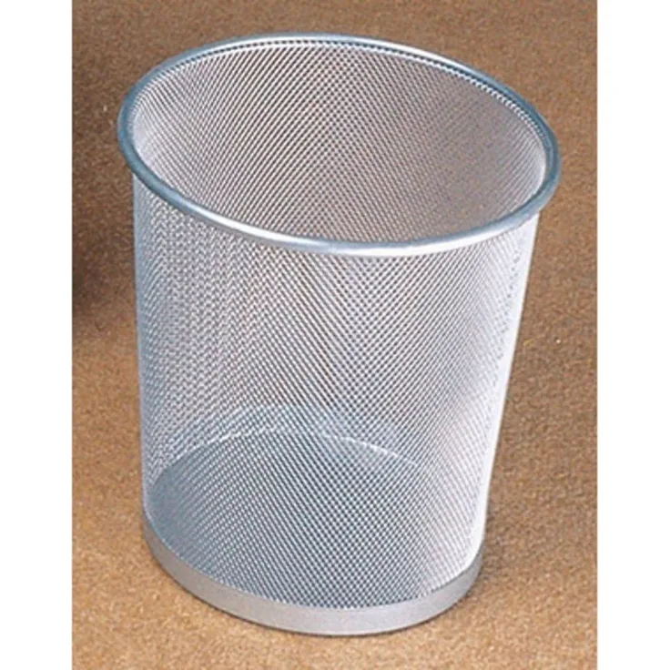 Helit Papierkorb Mesh Metall 15l silber