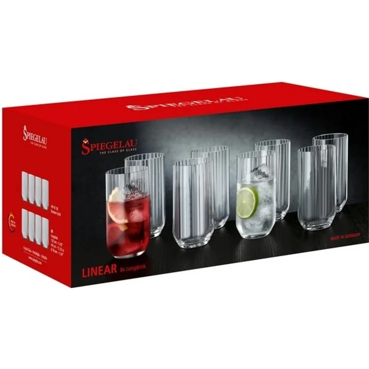 SPIEGELAU Gläser-Set Linear Longdrink Set 8tlg, Kristallglas – Bild 3