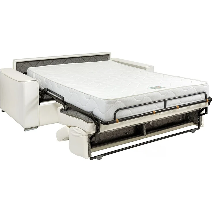 Vente-unique - VIZIR - Schlafsofa - Plastik - Kunststoff (PVC), Metall - Weiß - 216 x 223 x 110 cm – Bild 5