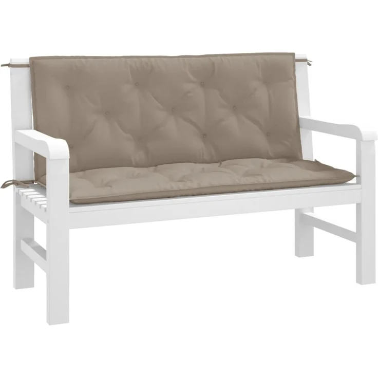vidaXL Gartenbank-Auflagen 2 Stk. Taupe 120x50x7 cm Oxford-Gewebe 361686 – Bild 2