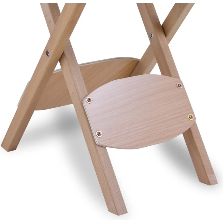 QUIRUMED Klapphocker aus Holz mit Sitz, orange gepolstert, vielseitig einsetzbar, Beistelltisch, Fußstütze, Kunstleder, transportabel, bis 100 kg, 33 x 33 x 48 – Bild 7