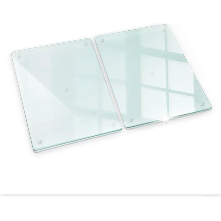 Tulup Schneidebrett Transparent Küchenbrett Servierbretter, (2-St), Gummifüße – Bild 1