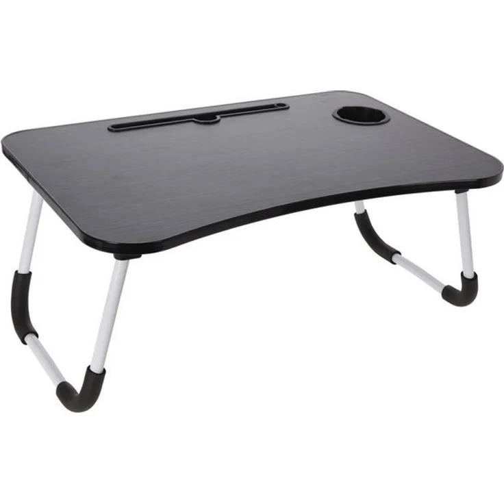 HAC24 Klapptisch Betttablett Laptop Tablett Betttisch Tablettisch Bett Sofa Tisch (1-St), mit Schublade Getränkehalter Klappbar 60x40 cm – Bild 2