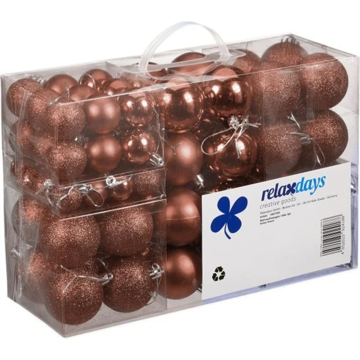 Relaxdays Weihnachtskugeln 100er Set – Bild 8