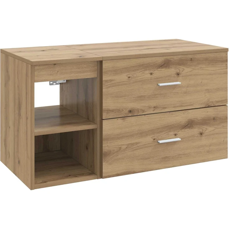 vidaXL Badezimmermöbel-Set zur Wandmontage 2 stk. Artisan-Eiche 3403943 – Bild 2